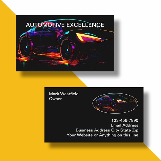 Diseño de las tarjetas de visita más codiciadas pa (automotive business cards)