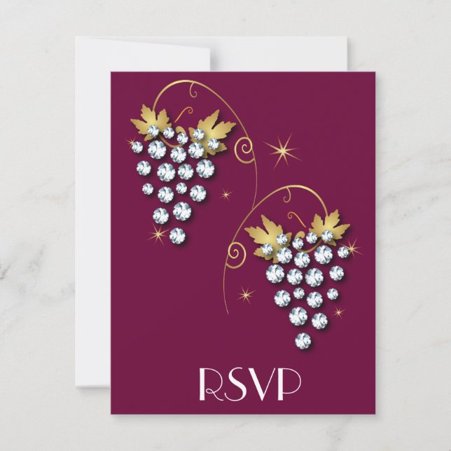 Diseño de las uvas de las invitaciones del (Anverso)