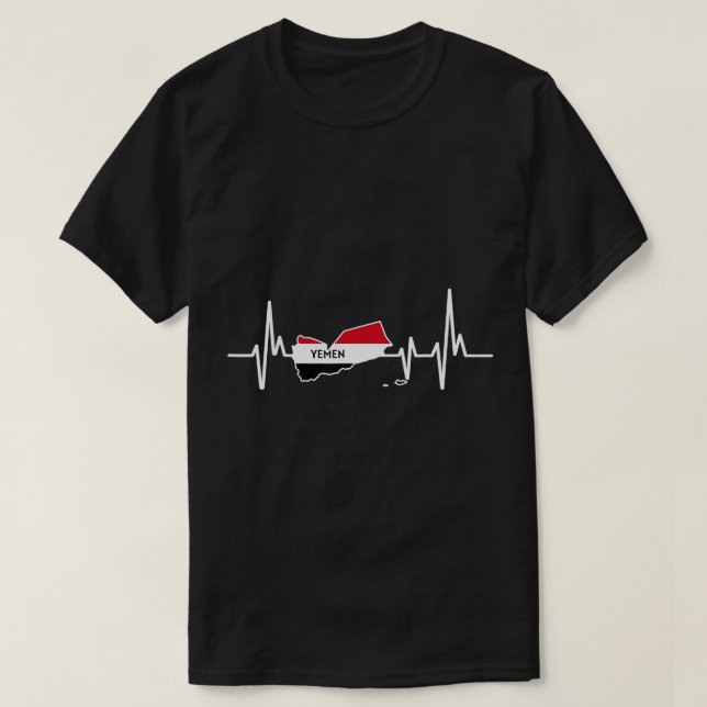 Diseño de latido Bandera yemení camiseta de Yemen (Diseño del anverso)