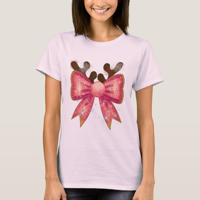 diseño de lazo lindo camiseta para niñas (Anverso)