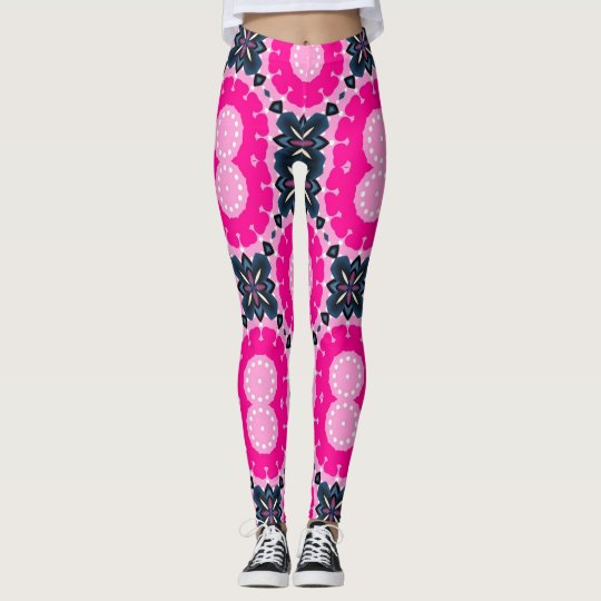 Diseño de Legging rosado y negro de XXX y de OOO