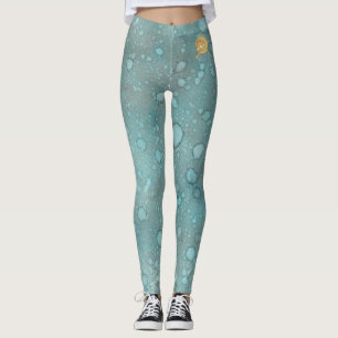 Diseño de Leggings Blue Sea/Dolphin