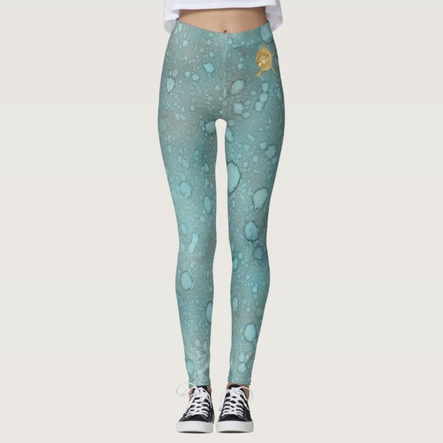 Diseño de Leggings Blue Sea/Dolphin (Anverso)
