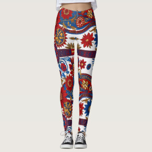 Diseño de leggings inspirado en la alfombra serbia