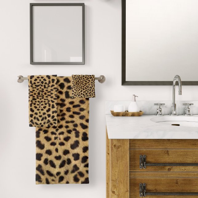 Diseño de leopardo (Cheetah Print Bath Towel Set by Looly Elzayat)