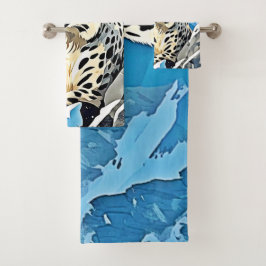 Diseño de leopardo de la nieve salvaje