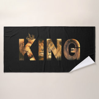 Diseño de "letras de león KING" en negro