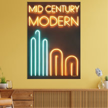 Diseño de letrero de neón de arte moderno de media