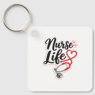 Diseño de llavero personalizado de vida de enferme