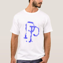 Diseño de logo con letra P en camiseta (Azul) 