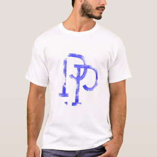 Diseño de logo con letra P en camiseta (Azul) 