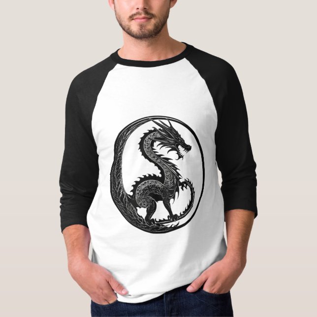 "Diseño de logo de dragón para camisetas (Anverso)