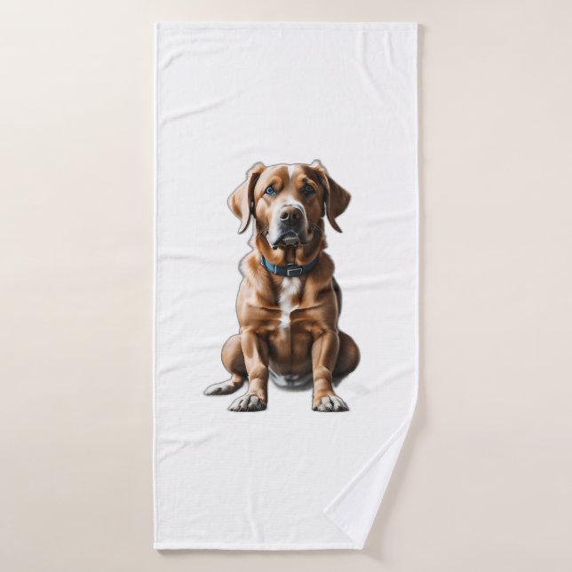 diseño de logotipo perro camiseta (Toalla de baño)
