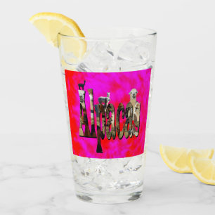 Diseño De Logotipos De Alpaca Rojo Y Rosa,