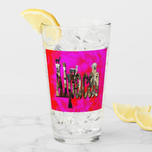 Diseño De Logotipos De Alpaca Rojo Y Rosa, (Anverso (hielo))