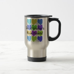 Diseño de los corazones de la taza del viaje del