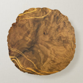 Diseño de madera de Burl, almohada de acento de Lo