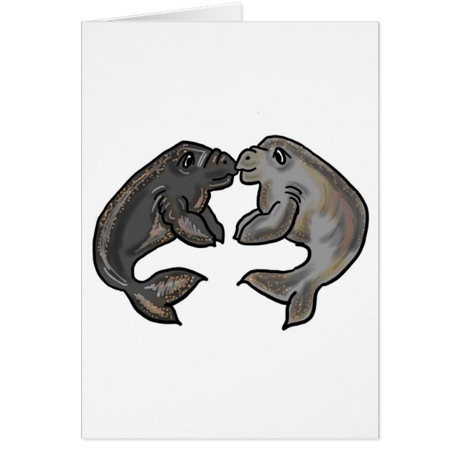 Diseño de manatíes de besos cutáneos (Frente)