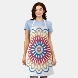 diseño de mandala de flores del delantal