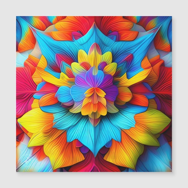 Diseño de Mandala floral colorida (Anverso)