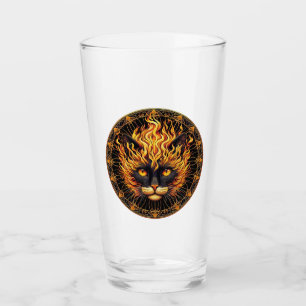 Diseño de Mandala para gatos de incendio místico