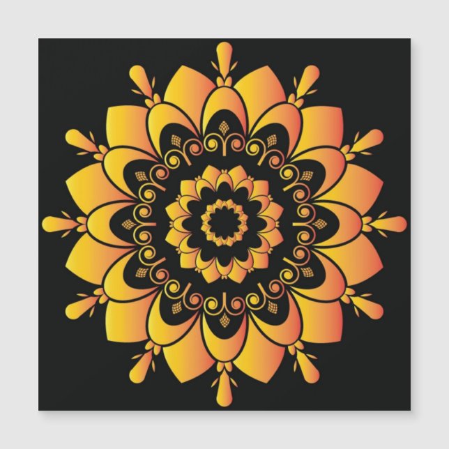 Diseño de Mandala único dorado (Anverso)