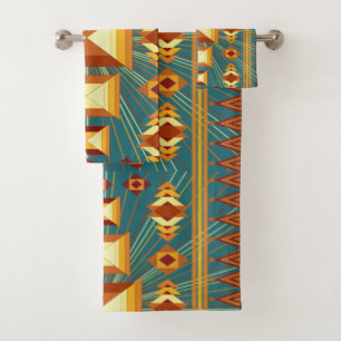 Diseño de manta india de rayos de sol dorados del 