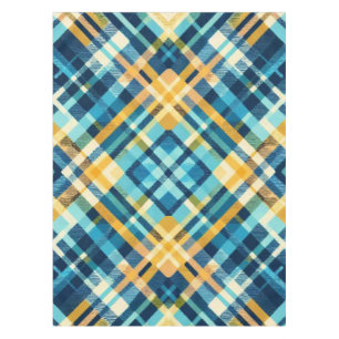 Diseño de manteles de plástico amarillo azul