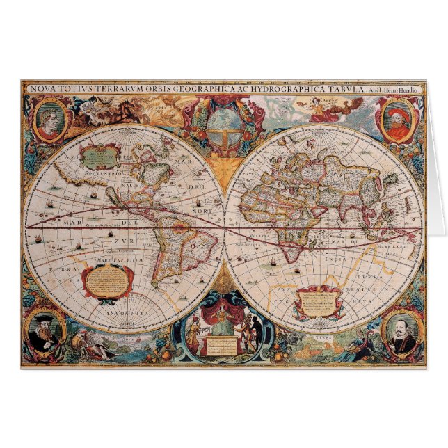 Diseño de mapas de antiguos viejos tiempos de époc (Anverso (Horizontal))
