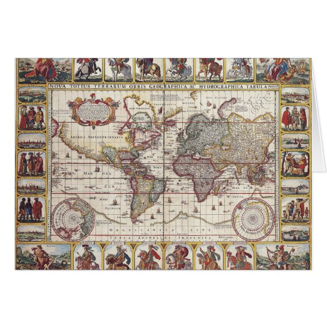 Diseño de mapas de antiguos viejos tiempos de époc (Anverso (Horizontal))