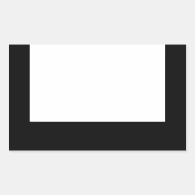 Diseño de marco negro mínimo Pegatina R blanco (Anverso)