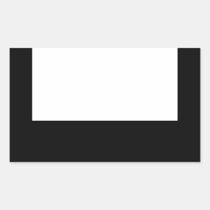 Diseño de marco negro mínimo Pegatina R blanco