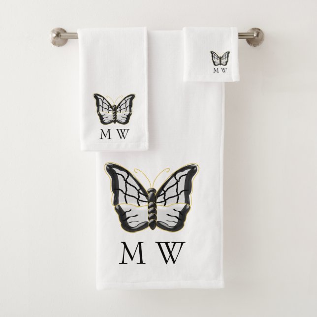 Diseño de Mariposa Blanca Monogramado (In situ)