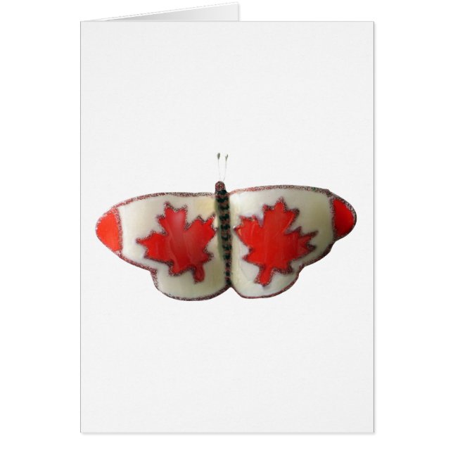 Diseño de mariposa de bandera canadiense (Frente)