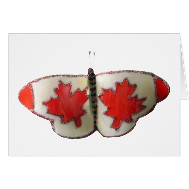 Diseño de mariposa de bandera canadiense (Anverso (Horizontal))