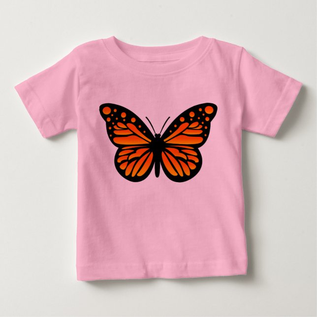 Diseño de mariposa monarca - Baby Fine Jersey T-Sh (Anverso)
