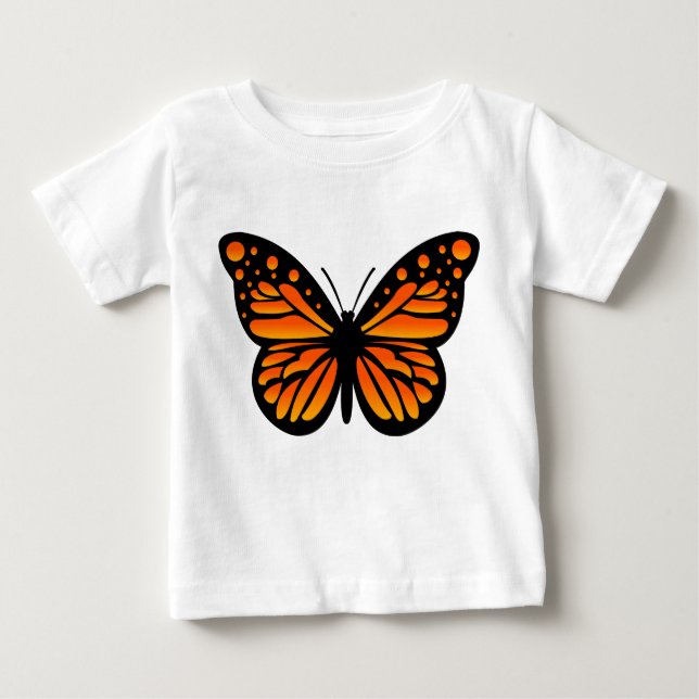 Diseño de mariposa monarca - Baby Fine Jersey T-Sh (Anverso)