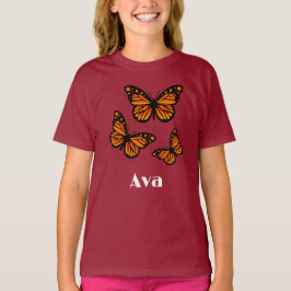 Diseño de mariposa monarca - Camiseta básica para 