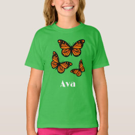 Diseño de mariposa monarca - Camiseta básica para 