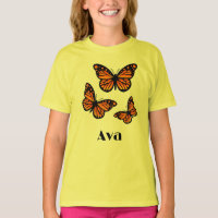 Diseño de mariposa monarca - Camiseta básica para 
