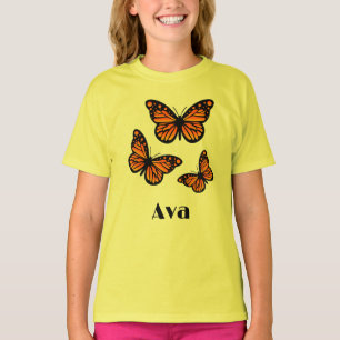 Diseño de mariposa monarca - Camiseta básica para 