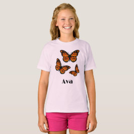 Diseño de mariposa monarca - Camiseta básica para 