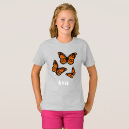 Diseño de mariposa monarca - Camiseta básica para 