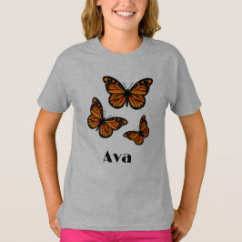 Diseño de mariposa monarca - Camiseta básica para 