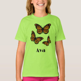 Diseño de mariposa monarca - Camiseta básica para 