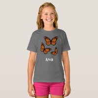 Diseño de mariposa monarca - Camiseta básica para