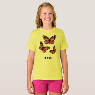 Diseño de mariposa monarca - Camiseta básica para 