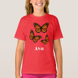Diseño de mariposa monarca - Camiseta básica para 