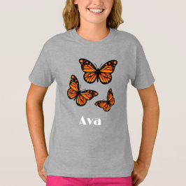Diseño de mariposa monarca - Camiseta básica para 