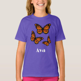 Diseño de mariposa monarca - Camiseta básica para 